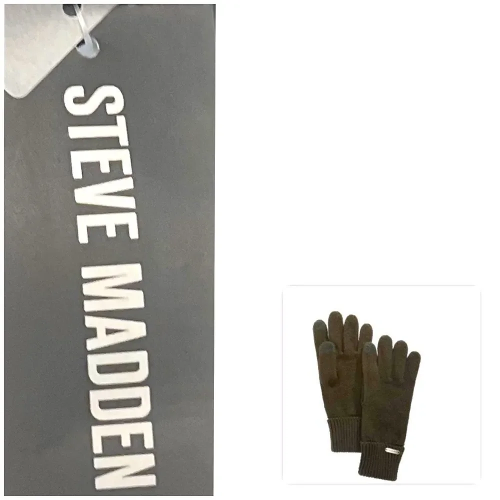 2 set of Steve Madden Solid Boyfriend Touch Gloves Green